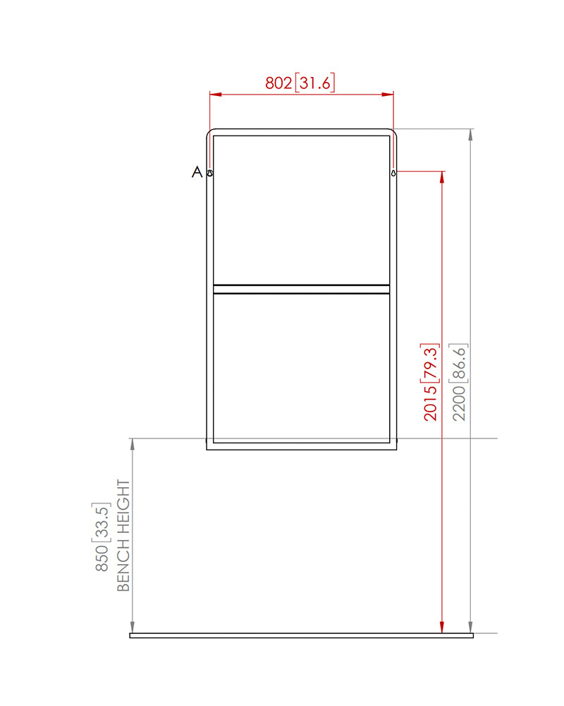 Sienna - Square salon mirror - Black frame